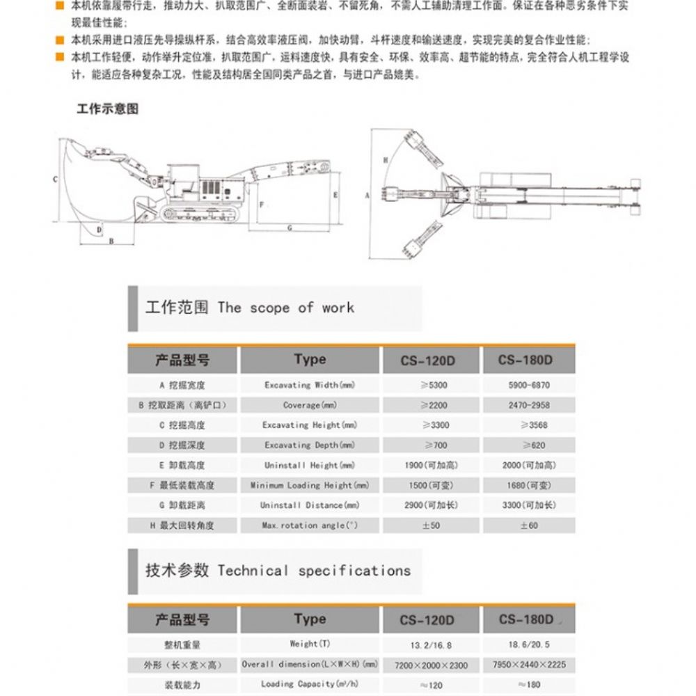 CS-120D大坡度專用履帶式扒渣機(jī)